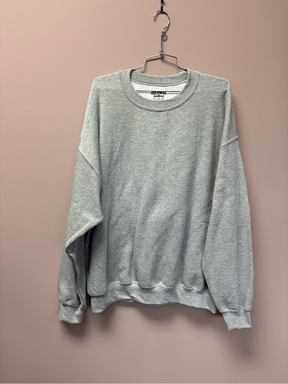 Gildan DryBlend Crewneck Sweatshirt Mens XL Heather Gray Pullover Fleece